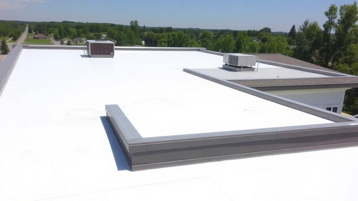 Residential flat roof system installed by Prominent Roofing in the Twin Cities