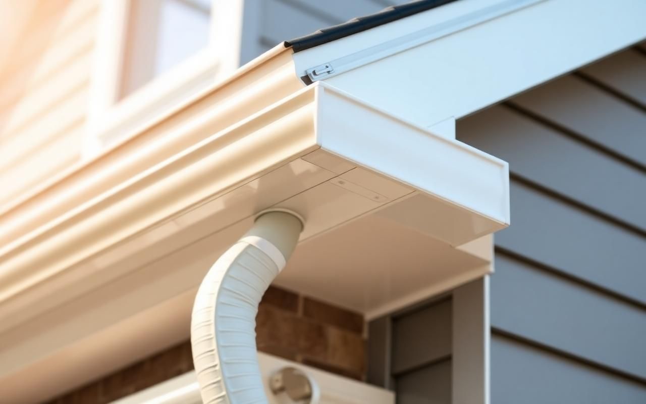 Seamless aluminum gutter installation on a Twin Cities home by Prominent Roofing