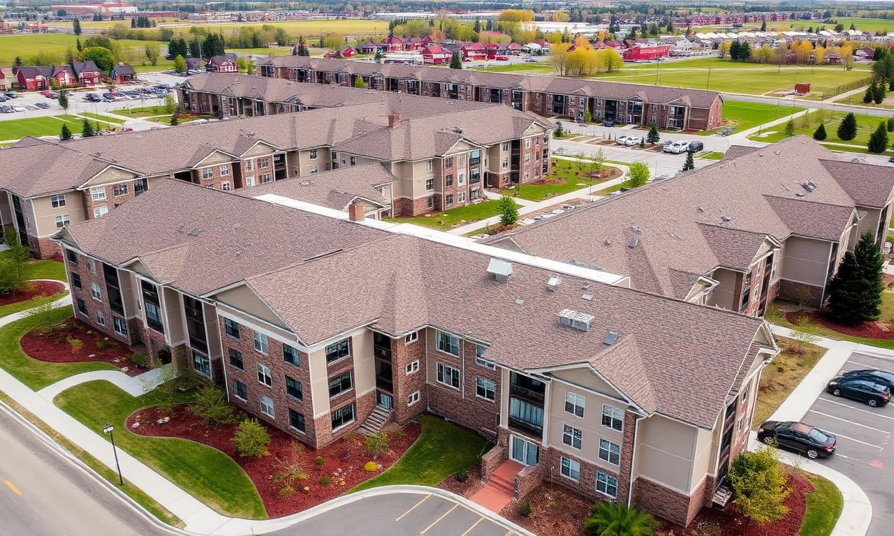 Multi-family apartment building roofing project in the Twin Cities by Prominent Roofing
