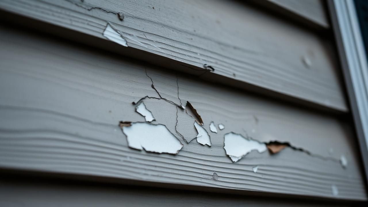 Hail damaged siding on a Twin Cities home